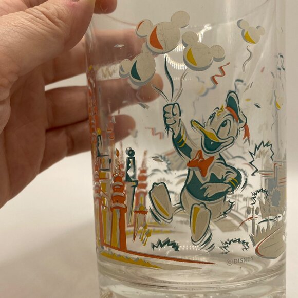 Walt Disney World 25th Anniversary Glass Donald Duck Castle 1996 Promo Cup - Picture 10 of 10